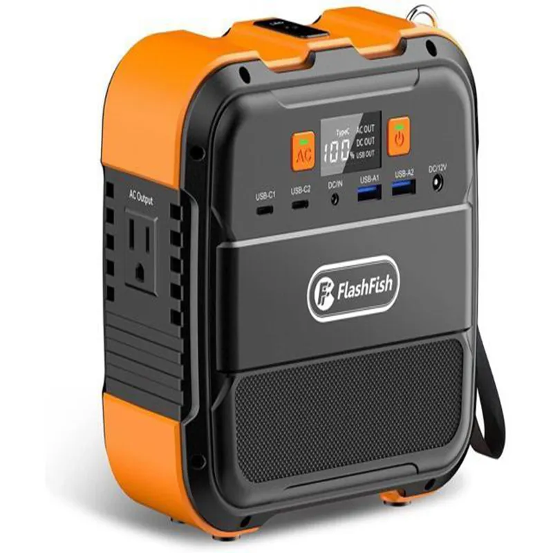 98Wh/26400mAh Solar Generator Backup Power Battery Pack With AC/DC/Type-c/USB/Flashlight 110V Power Bank For Charging Laptop Phone Tablet In Camping RV Van Trip