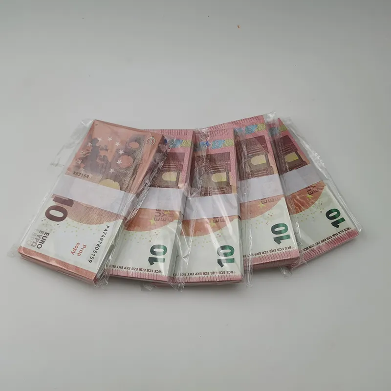 Melhores suprimentos de festa de 3a Fake Banknote 10 20 50 100 200 500 Euros Realista Brinques Props Copy Movie Movie Money Billets 100pcs/pacote