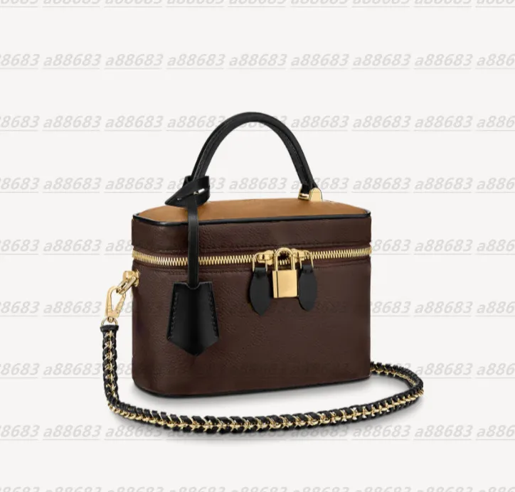 Torebki kosmetyczne najwyższej jakości oryginalna skórzana próżność torba na ramiona męskie męskie torby crossbody torebki luksusowe projektanty mody portfela skrzynek karty torebki torebki