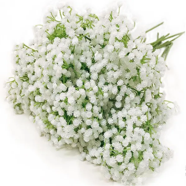 90 têtes 52 cm bébés souffle fleurs artificielles en plastique gypsophile bricolage bouquets floraux arrangement pour la décoration de la maison de mariage G1480