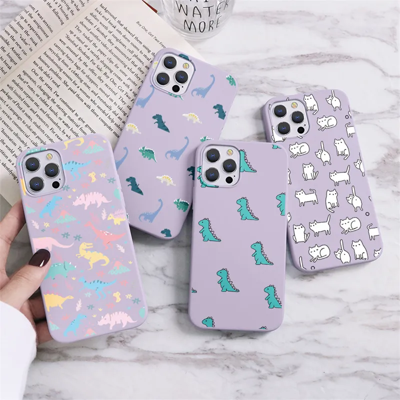 Custodie morbide in TPU per Xiaomi Mi 11 Lite Ultra 11i 8 A2 CC9e Poco M3 Redmi Nota 10S 9A 9 10 K40 Pro Max 9T Cover Cartoon Animal Funda