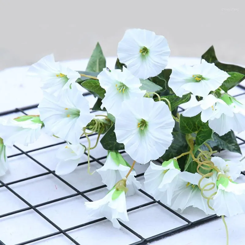 Flores decorativas grinaldas artificiais Morning Glory Vine Decoration Garden Shop SimulationDecorative