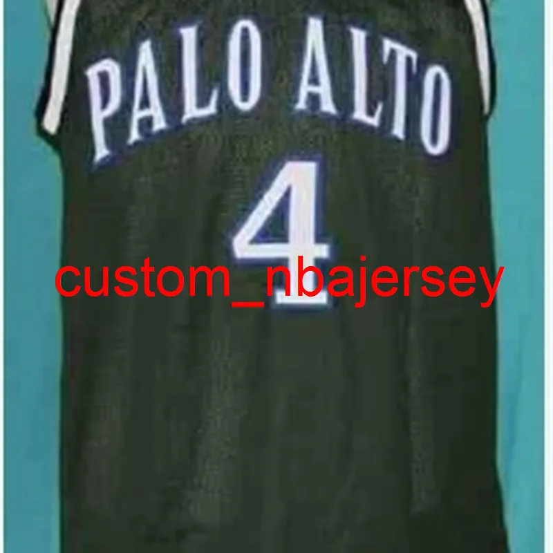 Personalizado 604 Juvenil Mulheres Vintage # 4 Jeremy Lin Palo Alto Green Basketball Jersey Tamanho S-4XL ou Personalizado Qualquer nome ou Número Jersey