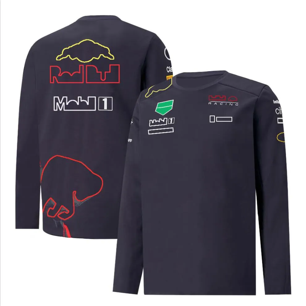 2022 Nowy kombinezon wyścigowy zespołu F1 niestandardowy Formuła 1 T-shirt na długi czas rękawowy