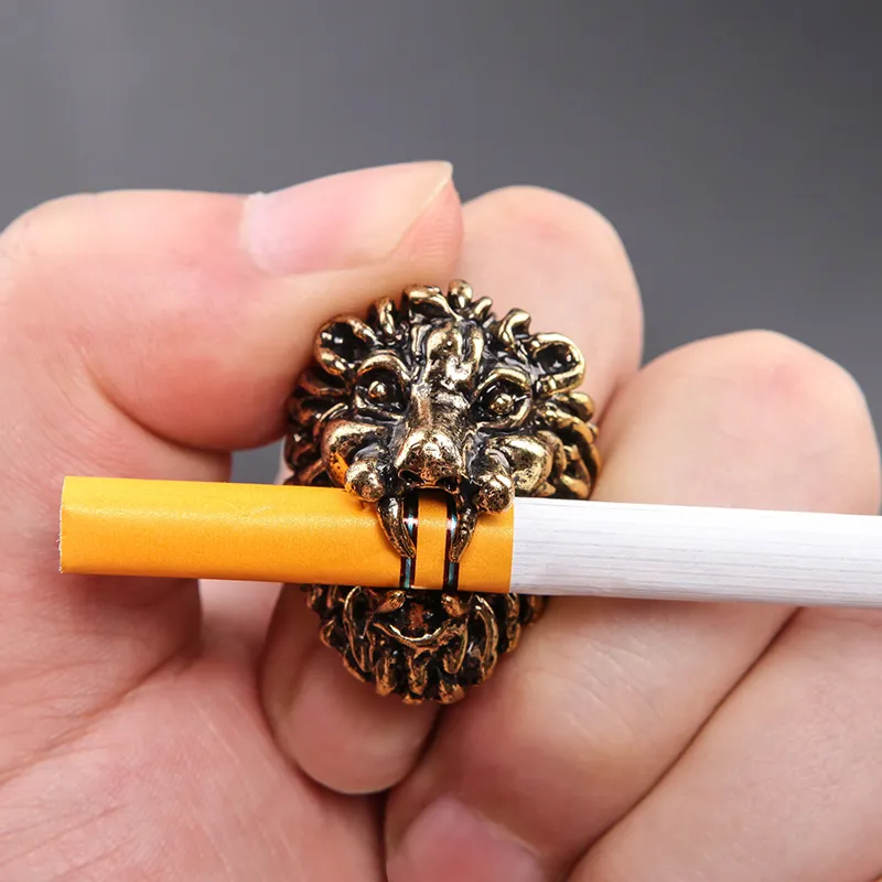 2022 Creative Smoking Ring Lion King Cigarette Tobacco Cigarette Holder