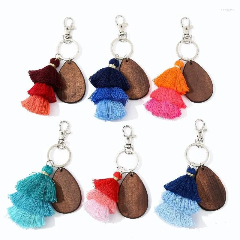 Keychains Tassel Keychain Charms Multicolor Keyring for Women Acessórios de carros Chaves de jóias da moda Tendência de presente de atacado 2022 Fier22