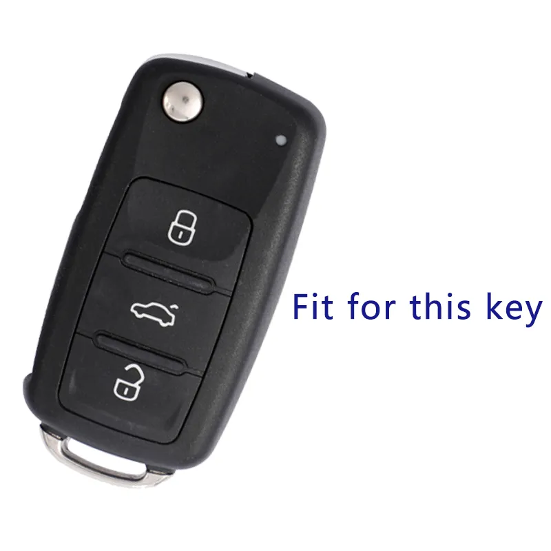 Custodia con chiave per auto conchiglia per Volkswagen VW Bora Beetle Caddy T5 Passat Up Eos Tiguan per Skoda A5 Seat Leon Alte