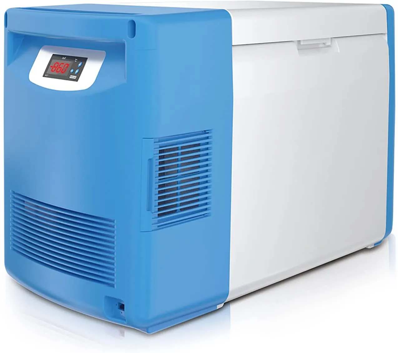 Forniture di laboratorio Congelatore portatile a temperatura ultrabassa da -86° gradi Celsius da 20 litri per la conservazione di campioni di vaccini