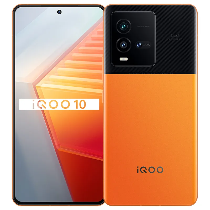 VIVO IQOO original 10 5G celular 8GB 12GB RAM 256GB 512GB ROM Snapdragon 8 Plus Gen 1 50MP AF NFC Android 6,78 "E5 ID da impressão digital de tela face