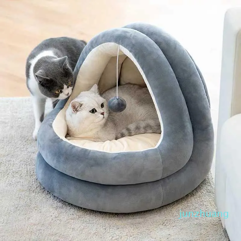Tente pour animaux de compagnie Amovible Chat Chien Tipi Maison Confortable  Respirant Chiot Lit 