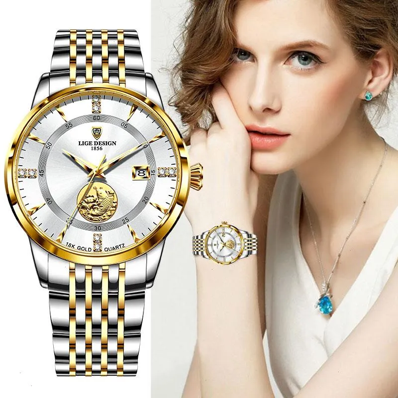 Women Watch Brand Fashion Ladies Ladies Elegant Gold Odwatch Casual Orologio Female Montre Femme.