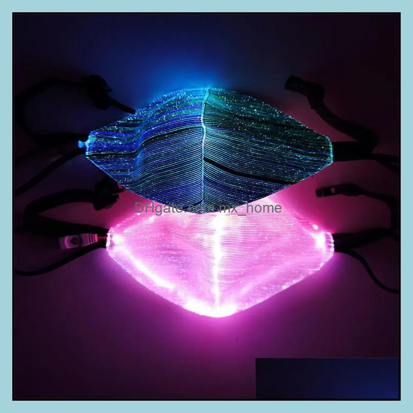 fashion glowing mask 7 colors halloween luminous led face masks for christmas party festival masquerade rave mask online