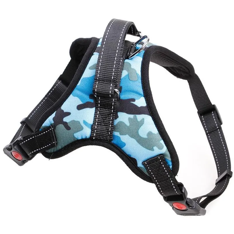 Pet Harness Collar for Large and Medium Dogs Harnesses Vest with Sponge Cushion Safety Buckle Traction Rope Pet Chest Strap (10)