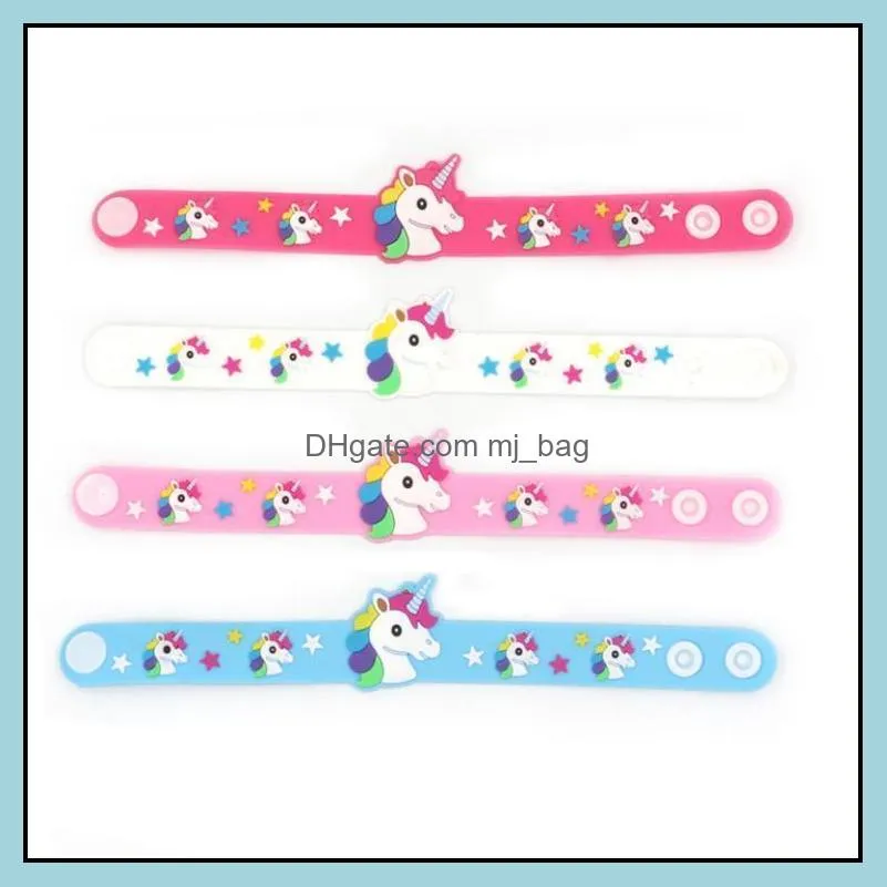 Horse Silicone Bracelet 4 Color Cartoon Wristband Kid Girls Jewelry Fashion Silicone Bracelet Children Gift Toy