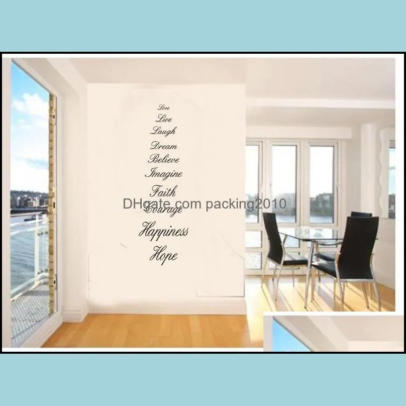 love live laugh dream believe imagine faith courage happiness hope removable wall decals diy wall decorative stickers stairs letters