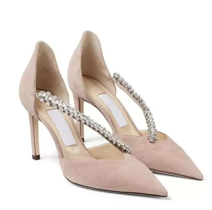 NNice Perfect Bee Sandals Crystal Embellishment pointed-toe Pumps Luxury Designer Women's High Heels Party Dress Wedding EU35-43 Famous Brand