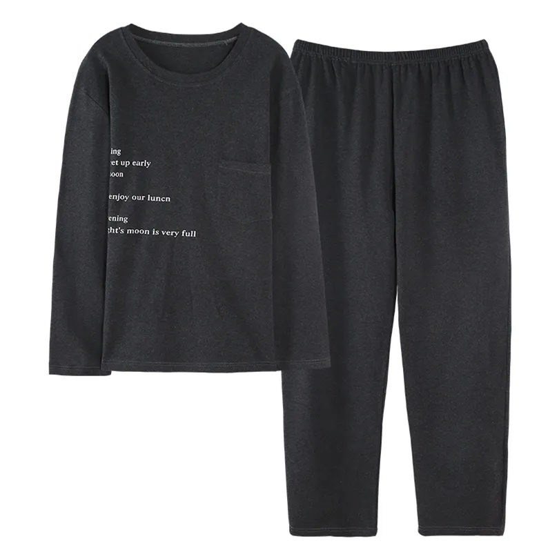 Nieuwe Pijama Mans Letter Printing Mens Pyjama's Set Homesuit Homeclothes Sleepwear lange mouw lange mouw lange broek pyjama's set PJ Set T200813