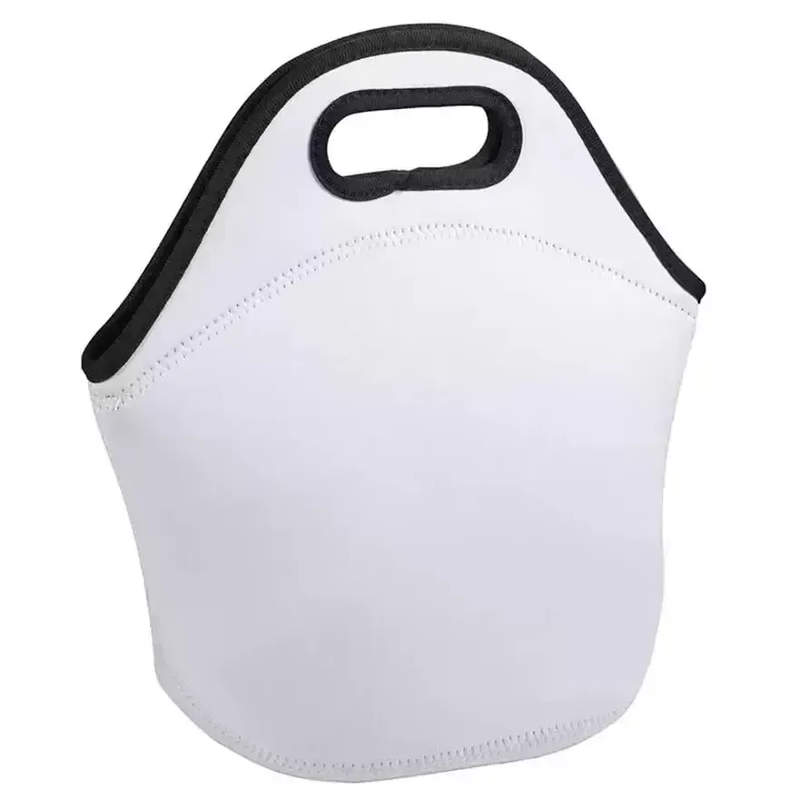 SUBlimação em branco Bolsa de bolsa de bolsa de neoprene reutilizável lanchofas macias com design de zíper para a escola de trabalho FY3499 0726