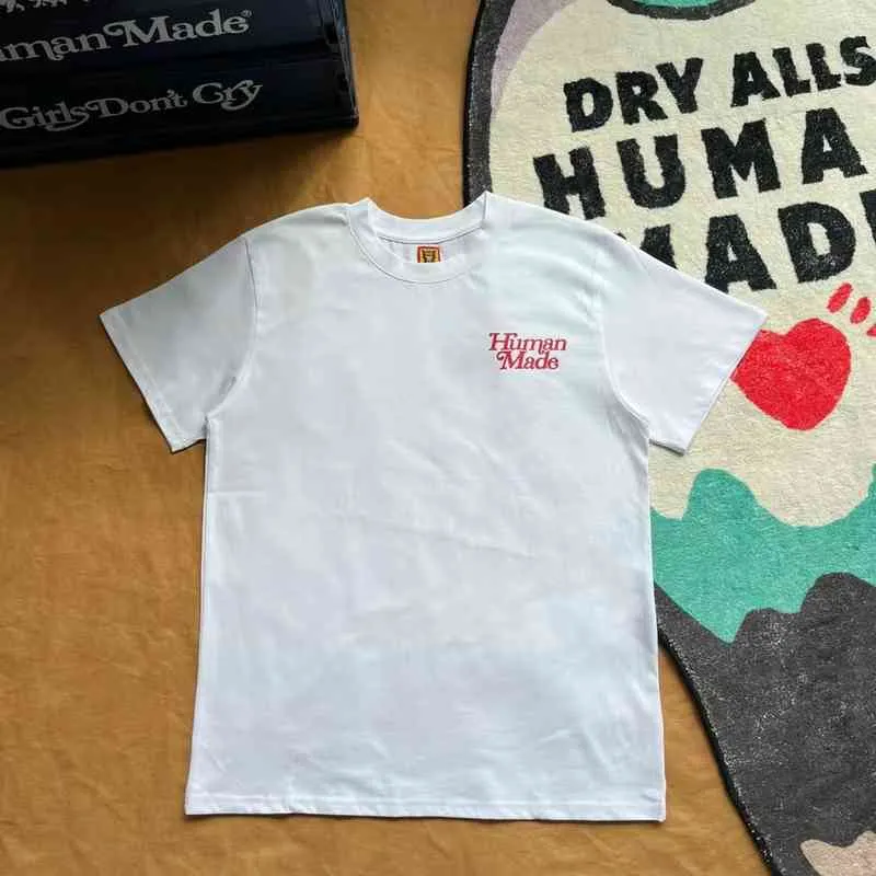 Men T Shirt Human Made Co Branded Girls Dont Cry Cotton Short ...