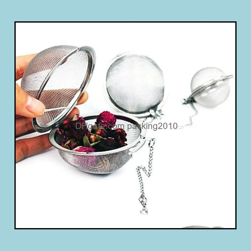 New 304 Stainless Steel Sphere Locking Spice Tea Ball Strainer Mesh Infuser tea strainer Filter infusor Free Shipping