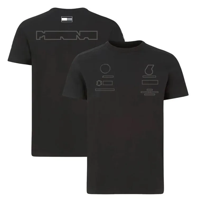 Camiseta de piloto da equipe de Fórmula 1 F1, novo traje de corrida com gola redonda, manga curta de verão e secagem rápida, pode ser personalizado