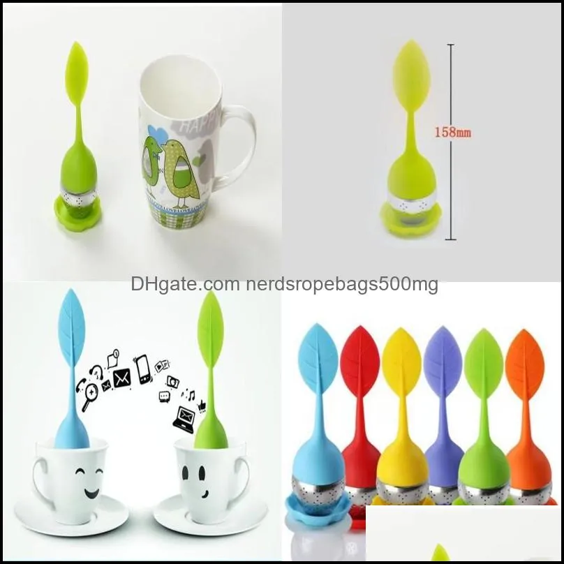 silicone tea infuser Leaf Silicone Infuser Food Grade make tea bag filter creative Stainless Steel Tea Strainers DHL Free Shipping 142