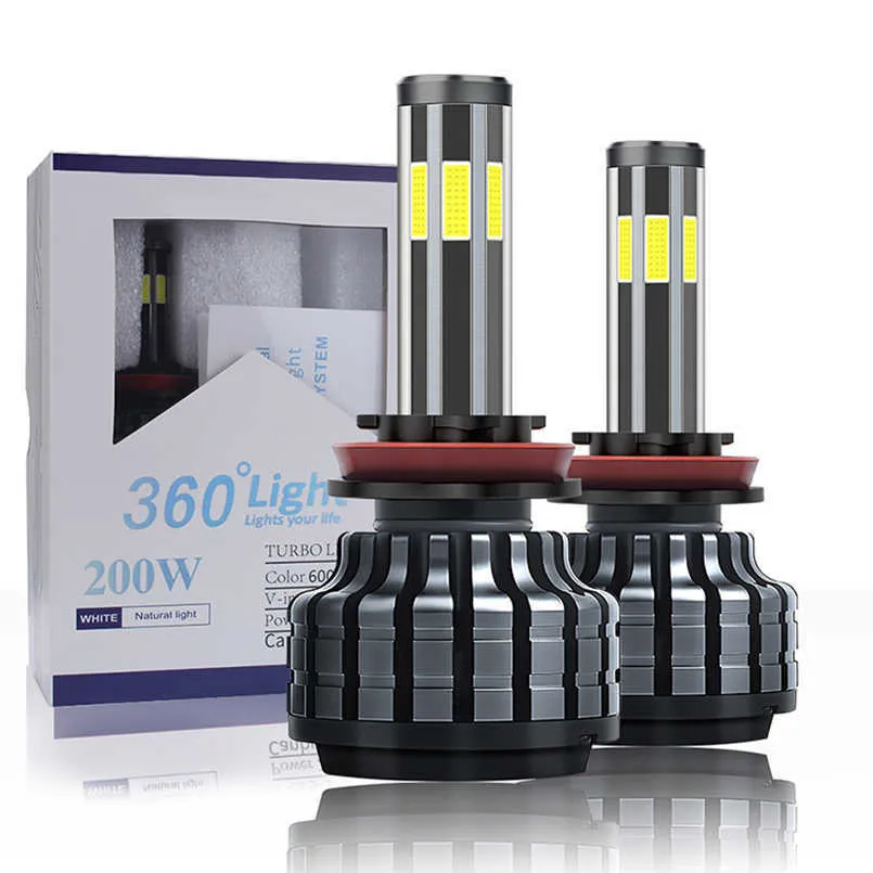 2 SZTUK H4 LED CANBUS Brak błędu 12 V H7 LED Reflektor Bulb H1 H13 H8 H9 H11 9005 HB3 9006 HB4 6000K 3000K 8000K