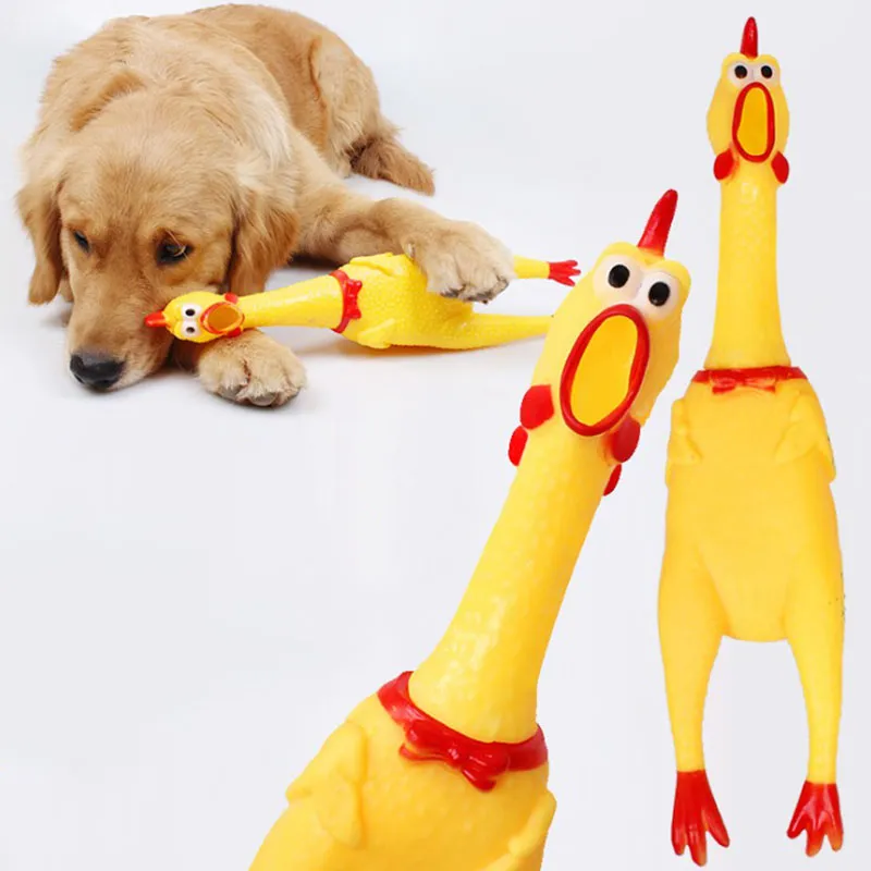 Shrilling Screaming Squeeze Pets Sound Chicken Product Toys Dog Vent Decompression Tool Toy Squeak Chickens Qlhmh