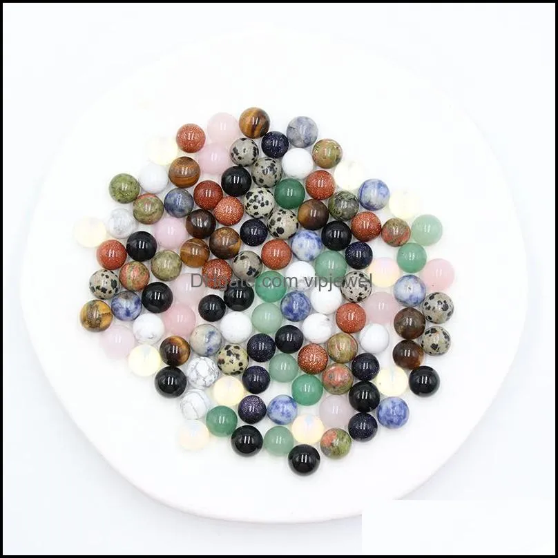 10mm chakra loose reiki healing natural stone ball bead palm quartz mineral crystals tumbled gemstones hand piece yoga vipjewel