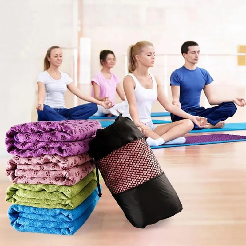 Non Slip Portable Folding Yoga Mat Cover Towel Blanket For Gym