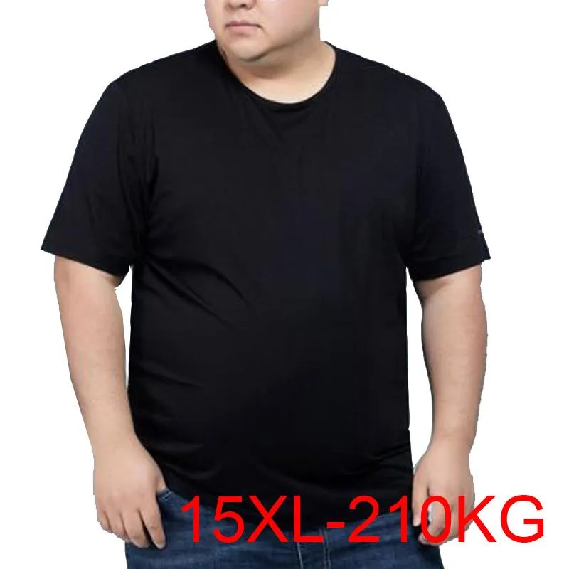 Herr t-shirts män 15xl 210 kg sommar plus size man 8xl 10xl 12xl enkla hem stora tshirtmen's
