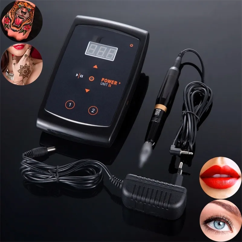 Professional Tattoo Gun Eyebrow Machine Pen For Permanent Make Up Eyebrows Microblading Makeup Kit Swiss Motor 220624