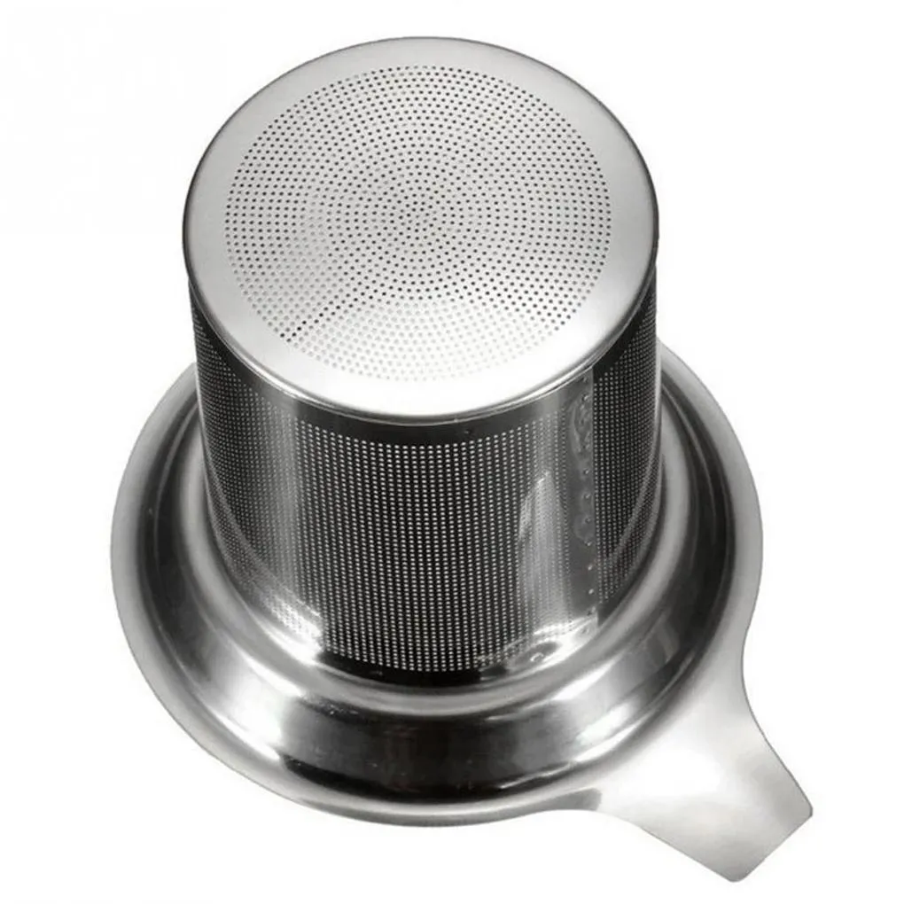 304 Stainless Steel Tea Leak Slag Funnel Single Net Tea Strainers Teapot Loose Leaf Spice Filter Coffee Leak Teas Infuser