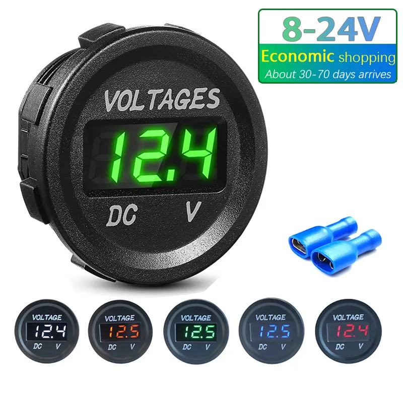 شاشة LED الجديدة D1 Oltage Meter LED للسيارة Auto Motorcycle DC 5V-48V Mini Digital Voltmeter Ammeter