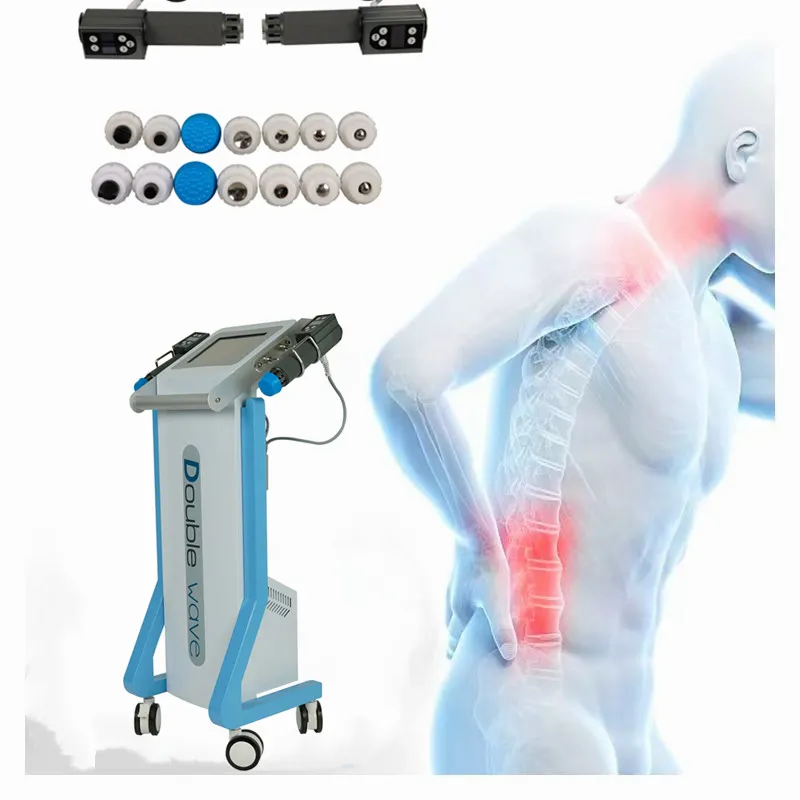 Machine de thérapie par ondes de choc pour Massage corporel, Gadgets de santé, technologie d'ondes de choc radiales avec doubles poignées, équipement énergétique 200MJ