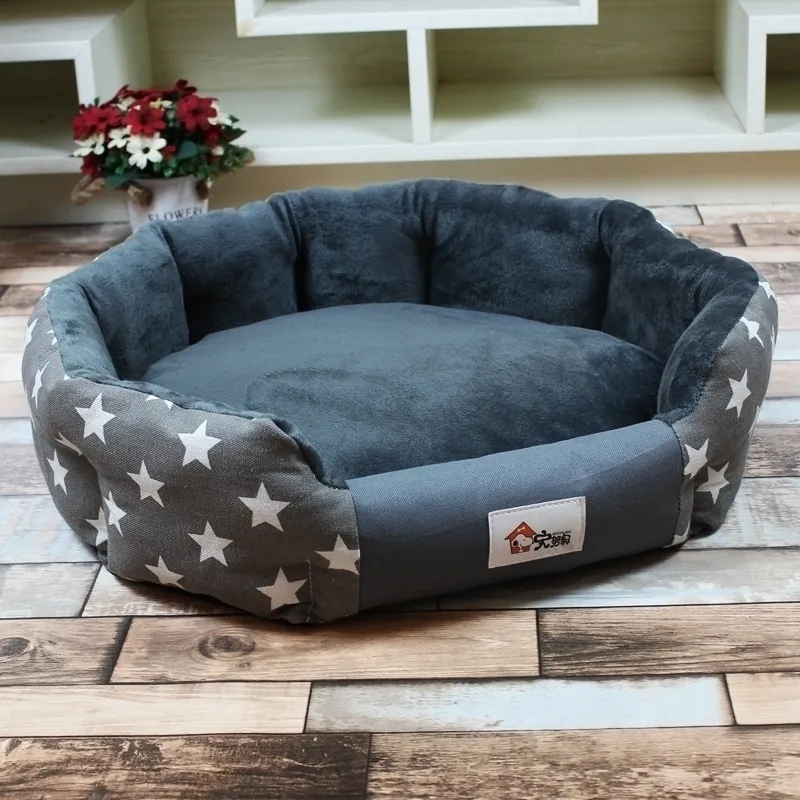 WHISM Elegante 3 tamaños Cama para perros cálida Esteras impermeables suaves para pequeños medianos Otoño Invierno Casa para mascotas Gato Cama Perro Y200330