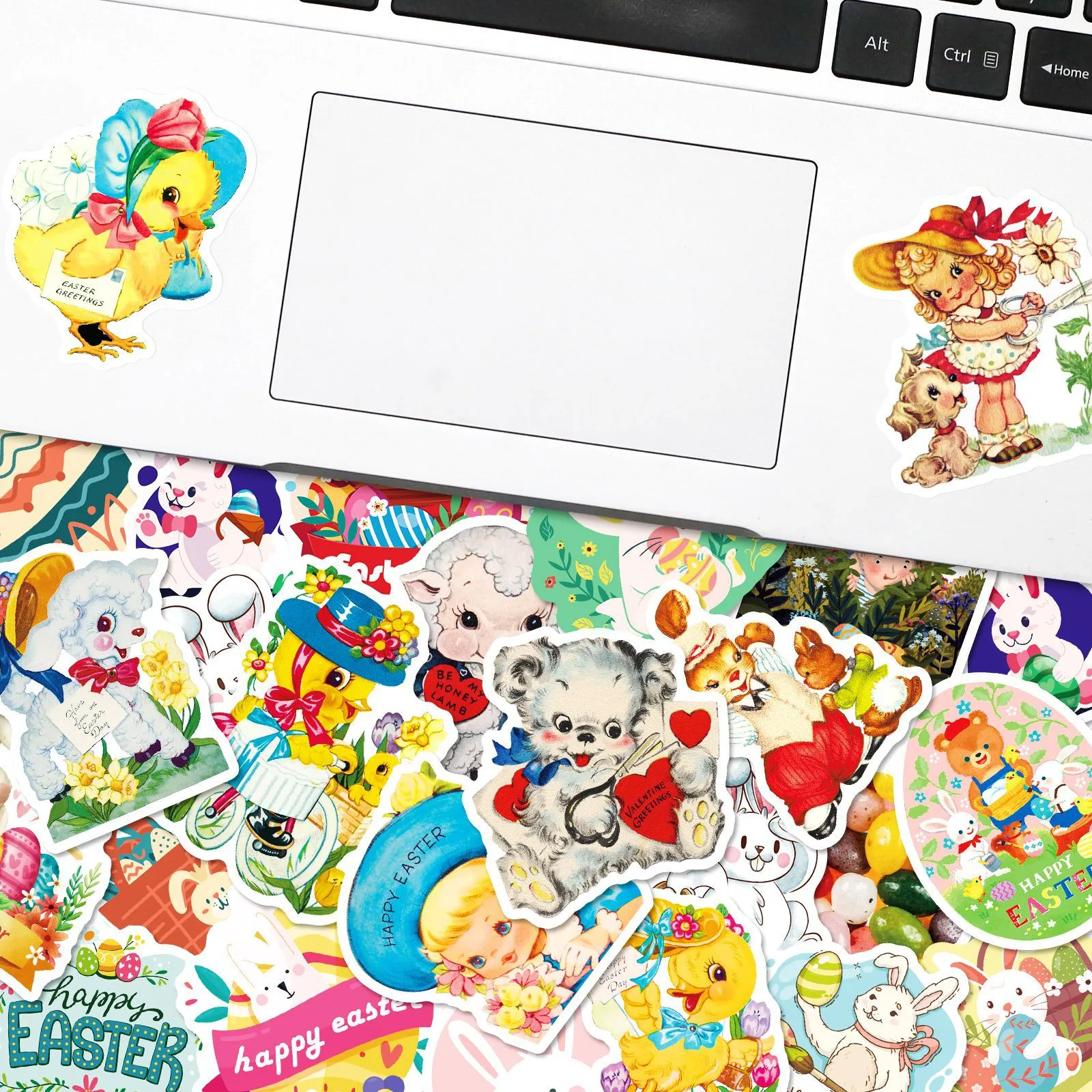 50pcs/set poster Small waterproof Skateboard stickers Easter series graffiti For Children notebook laptop bottle Helmet car sticker PVC Guitar DIY Decals