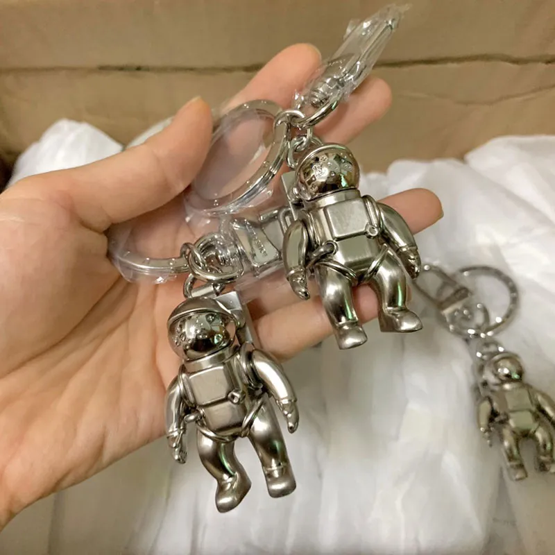 Fashion Key Buckle Car Keychain Handmade astronaut alloy Keychains Men Women Bag Pendant Accessories With Box