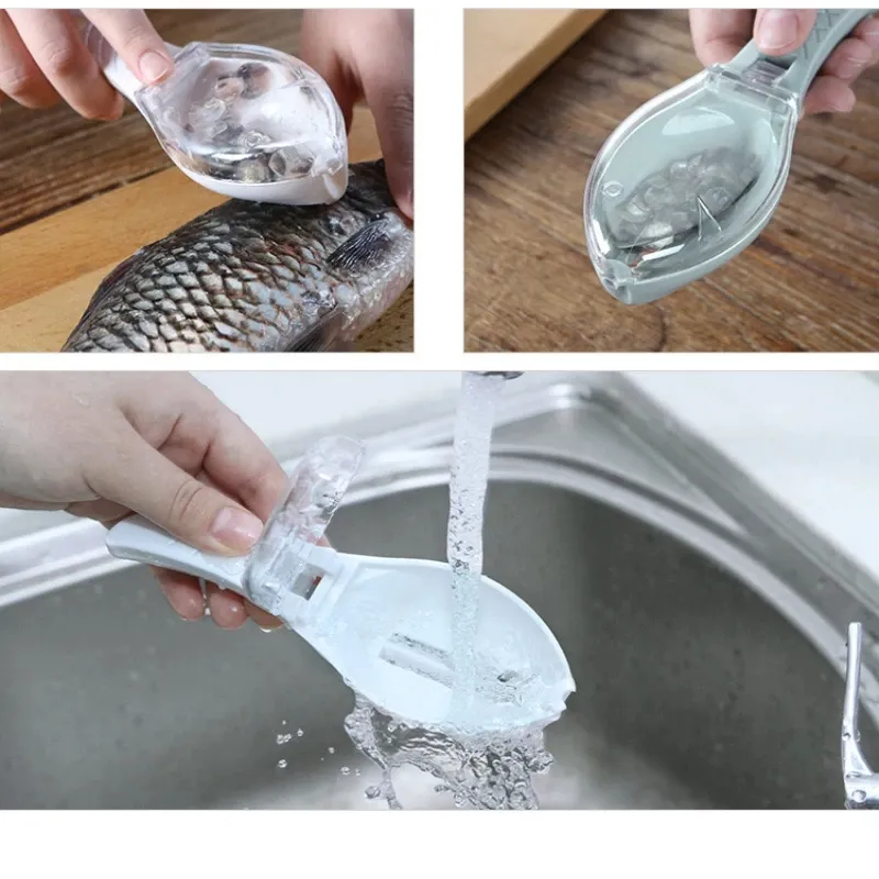 Hushållens köksverktyg Fisk hudborste fiskskala borste grater snabb borttagning fiskkniv ren hudskrapa