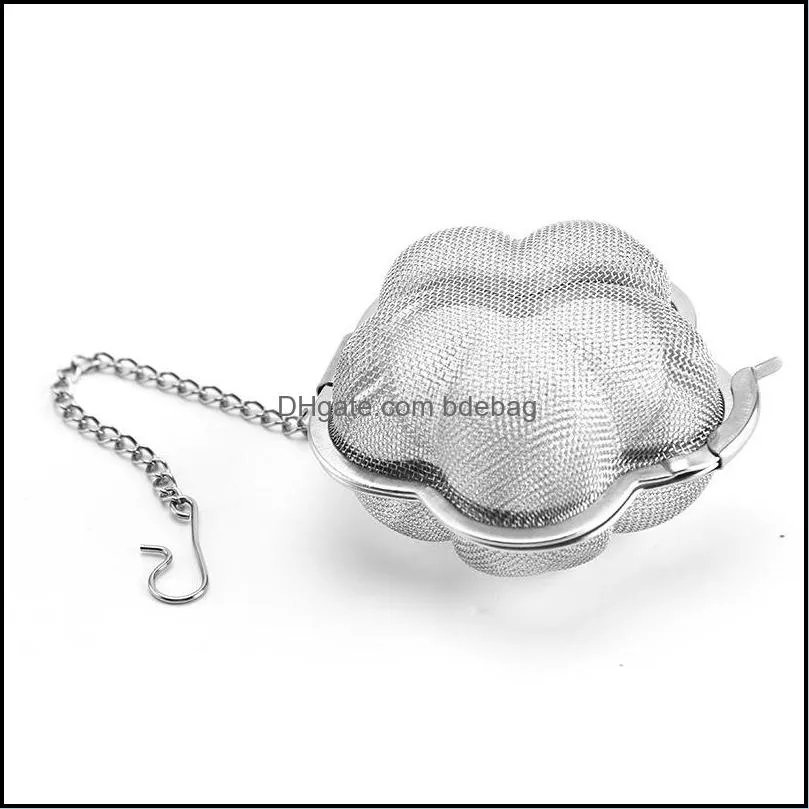 Stainless Steel Teas Strainer Tools Creativity Plum Shape Home Coffee Vanilla Spice Filter Diffuser Household Tea Infuser RRF14165