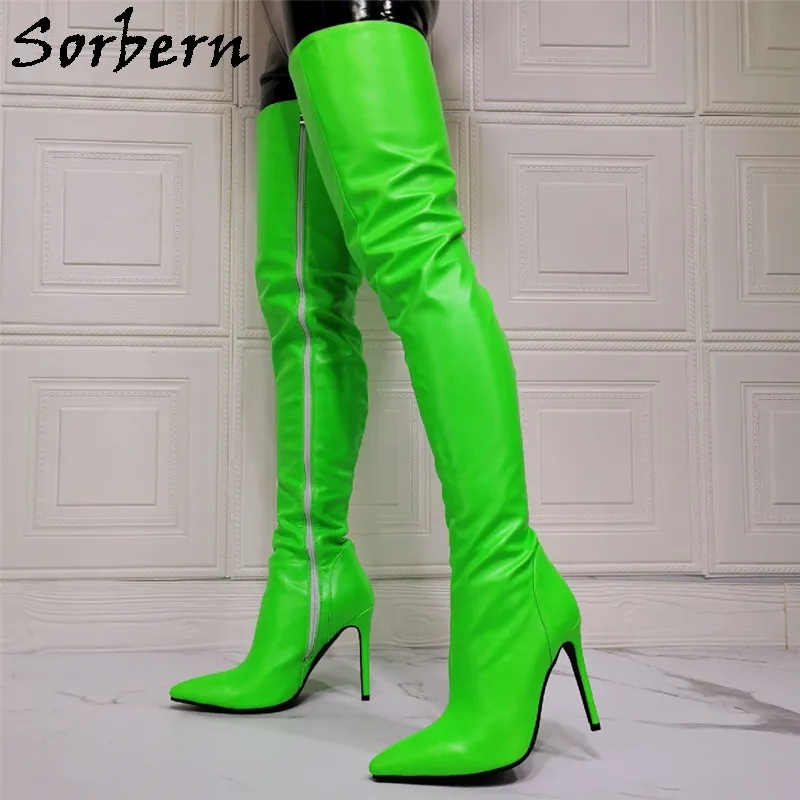 Lime green boot heels store