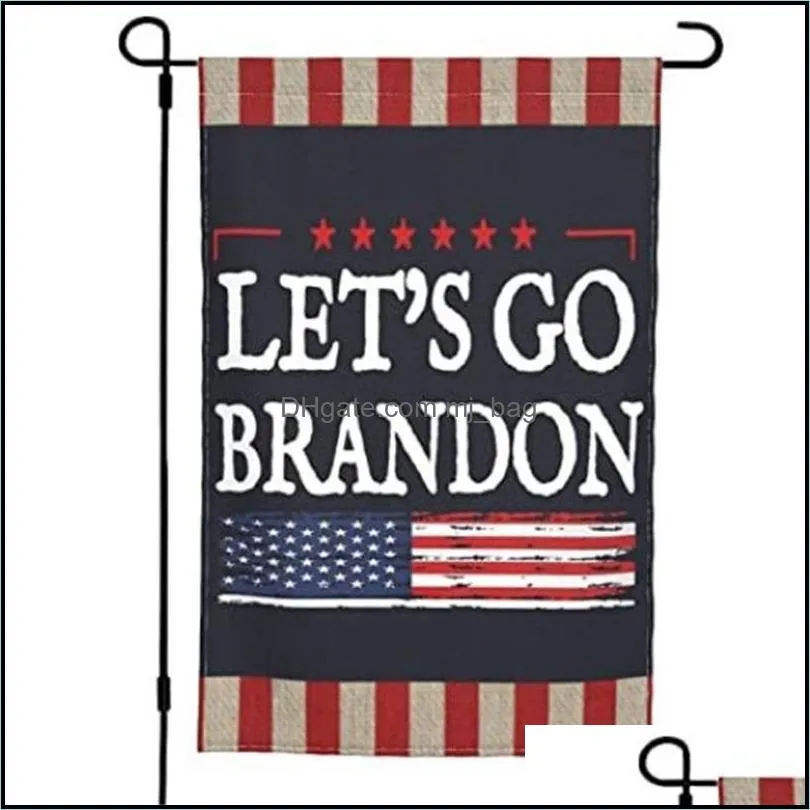 stock let`s go brandon flags 45*30 garden banner multi style 2021 fjb printing festive party supplies gifts paa10158