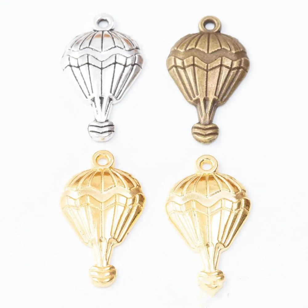 70pcs 17*29MM Antique bronze Hot Air fire Balloon charms Vintage silver color pendants for bracelet necklace earring diy jewelry