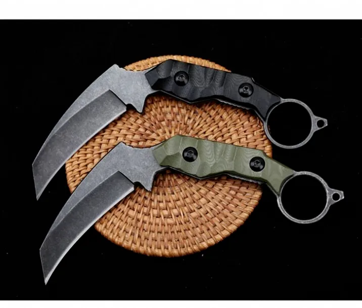 MagicBeasts Karambit Klauw Mes D2 Blade G10 Handvat Camping Tactical Pocket Vaste Mes Jacht EDC Survival Tool Messen a4022