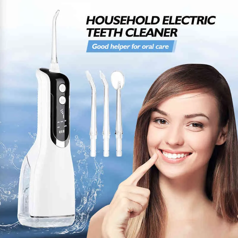 Elektrische LED Dental Spoel Device Floss Was Machine Portable Huishouden Mond Orale Irrigator Smart Home 220627