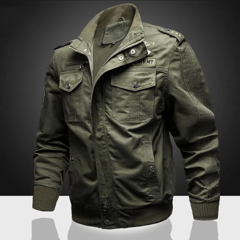 Giacche da uomo Autunno Estate Giubbotto bomber tattico da uomo Abbigliamento militare da uomo Cargo Army Sport all'aria aperta Cappotti pilota da uomo slim casualUomini