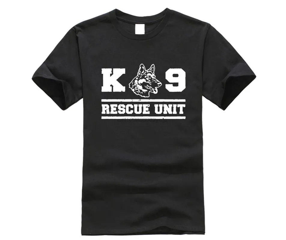 Herr t-shirts mode casual män t-shirt k9 räddningsenhet t shirt säkerhet tysk herde brandman militär fbi cia teesmen's Men'smen's