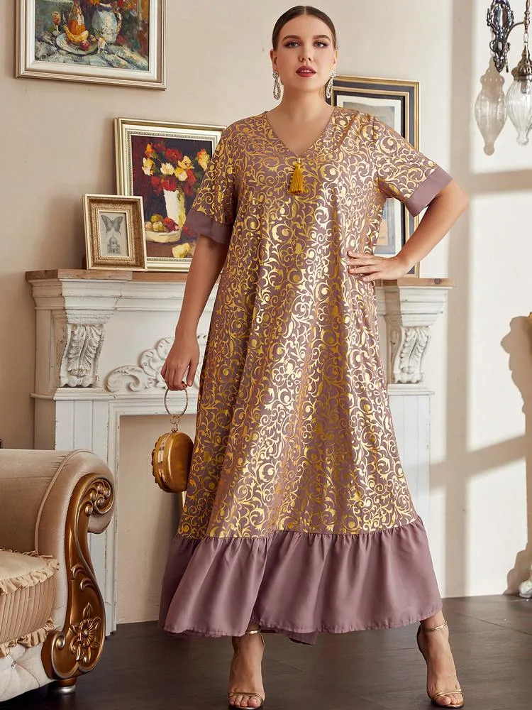 Sukienki w dużych rozmiarach Abaya African 2022 Summer Loose muzułmańska sukienka dla kobiet nowatorskie luksusowe eleganckie, ogólne ubrania Casual