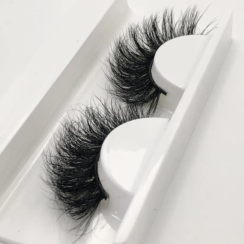 False Eyelashes Buzzme 판매 18-22mm Fluffy Real Mink Lashes 100% 자연 소프트 메이크업 뷰티 뷰티 도구 찰스