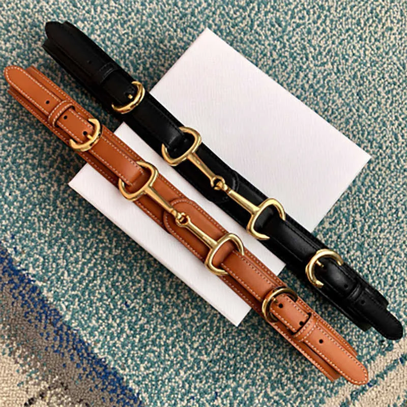 TopSelling Genuine Leather Belt Women Fashion Horse-bit Decoration High End Hardware Cummerbunds Female Show Accessory Designer Classic luxury